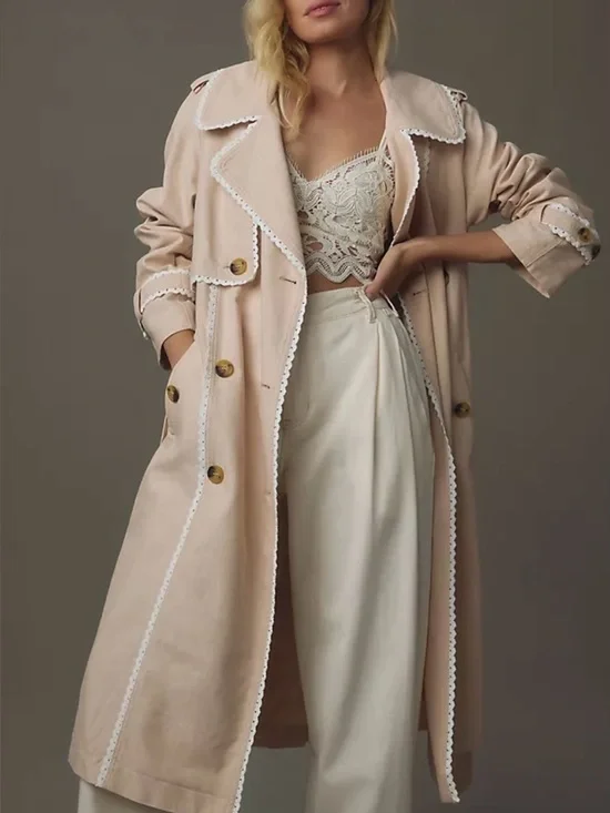 Avec Les Filles Rickrack Trench Coat - Picture 1 of 10